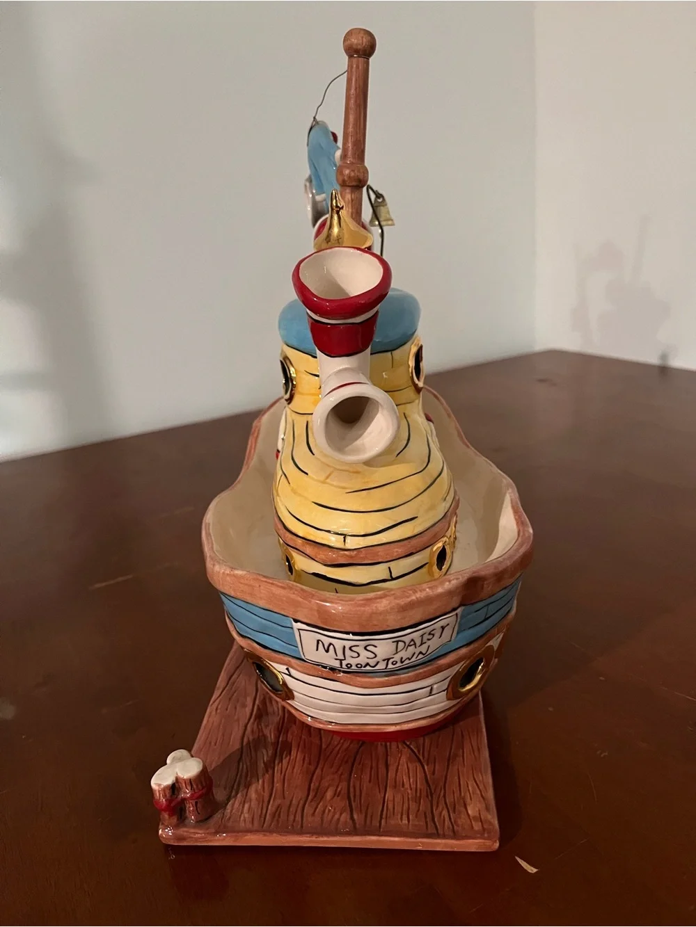 Donald Duck Ceramic Boat Tea Light Candle Holder